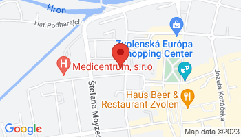 Google map: Hodžu 22, Zvolen